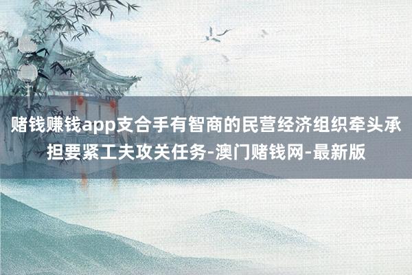 赌钱赚钱app支合手有智商的民营经济组织牵头承担要紧工夫攻关任务-澳门赌钱网-最新版