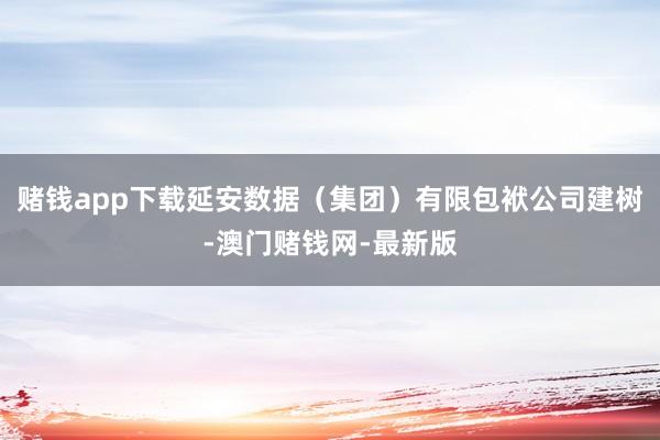 赌钱app下载延安数据（集团）有限包袱公司建树-澳门赌钱网-最新版