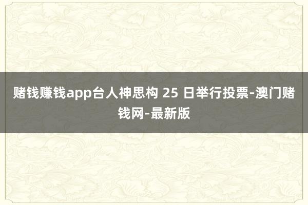 赌钱赚钱app台人神思构 25 日举行投票-澳门赌钱网-最新版
