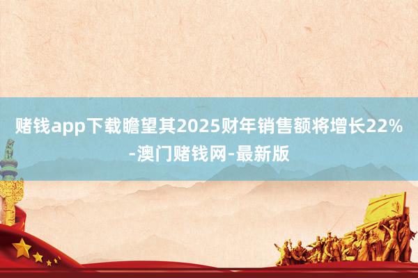 赌钱app下载瞻望其2025财年销售额将增长22%-澳门赌钱