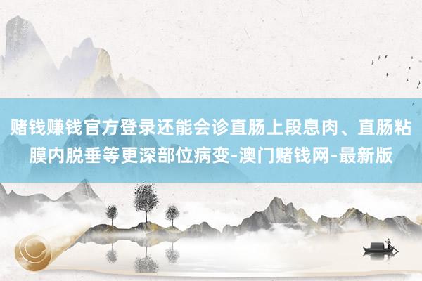 赌钱赚钱官方登录还能会诊直肠上段息肉、直肠粘膜内脱垂等更深部